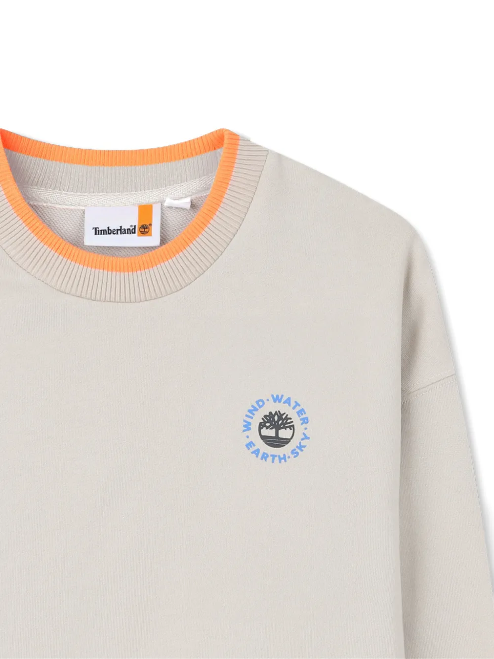 Свитшот с графическим принтом и круглым вырезом Timberland Kids, нейтральный — фото 3