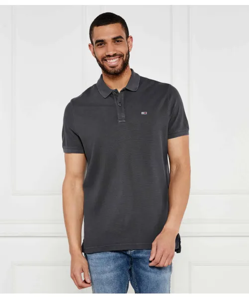 

Футболка поло Slim fit Tommy Jeans, серый