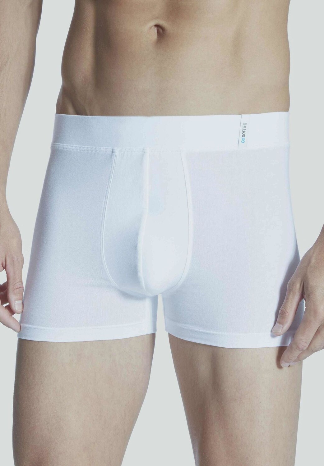 

Трусы Long Life Soft, бирка, однотонные, мужские SCHIESSER, белый