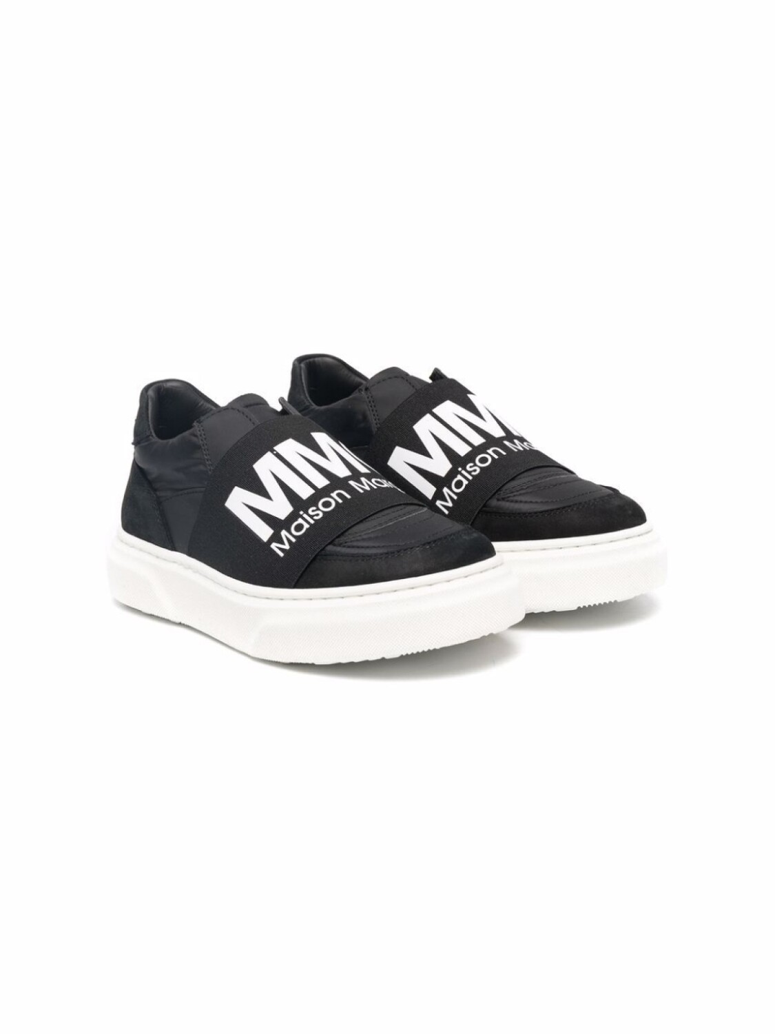 

Слипоны с логотипом MM6 Maison Margiela Kids, черный