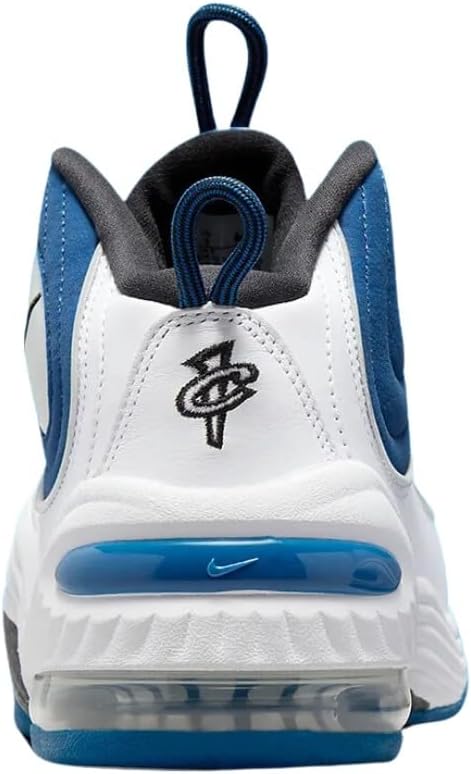 Кроссовки Nike Air Penny II - Atlantic Blue / White / Black / Metallic Silver, белый/синий — фото 4