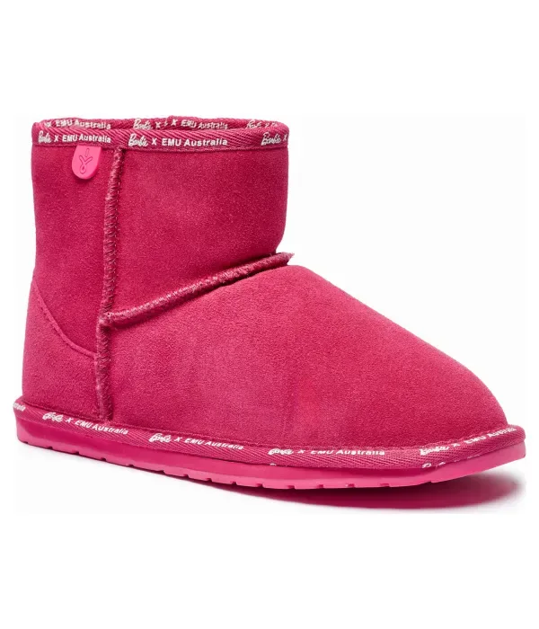 Миниатюрные кожаные зимние сапоги Barbie Wallaby Emu Australia, розовый