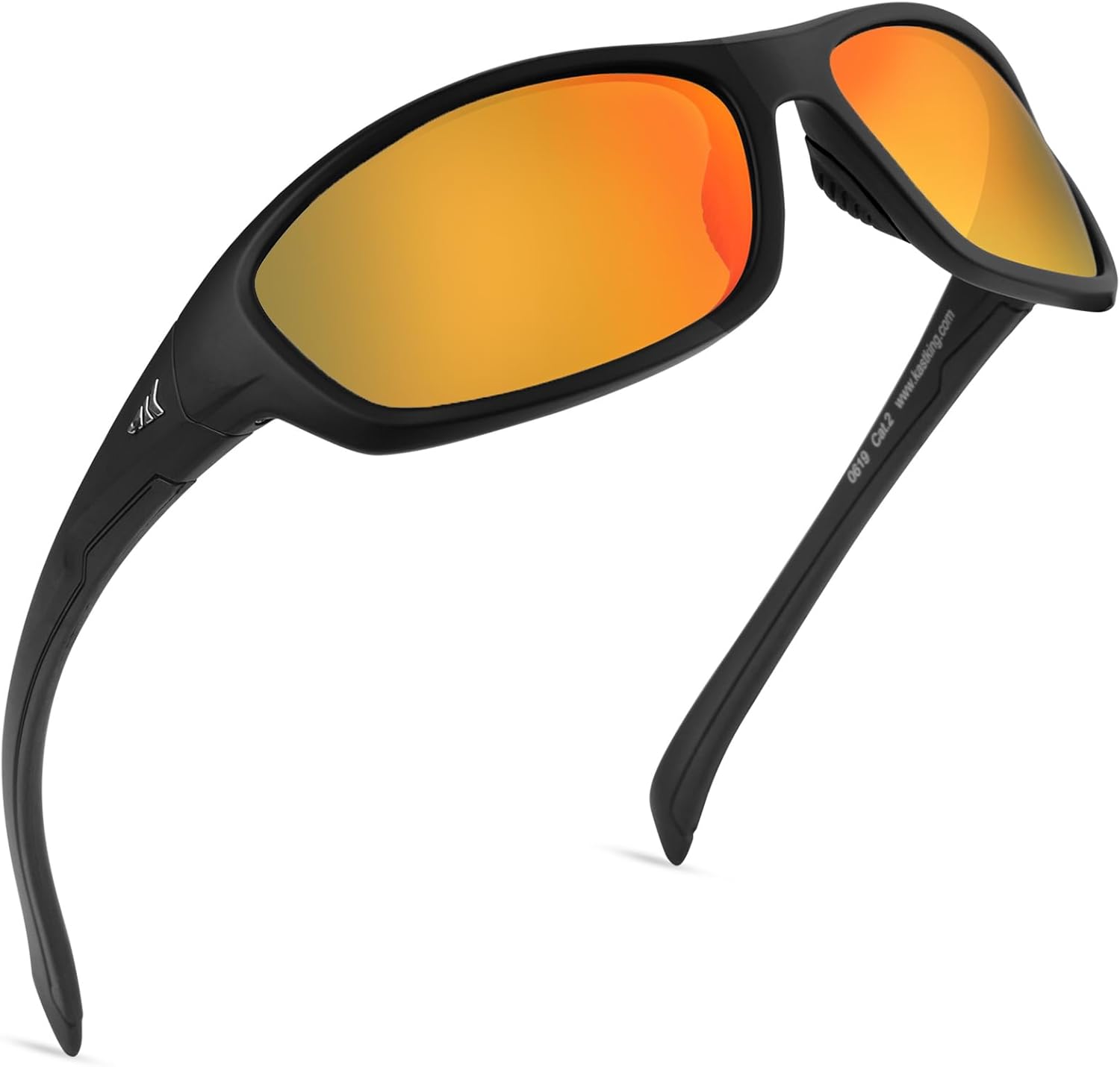 

Поляризованные спортивные солнцезащитные очки KastKing Hiwassee для мужчин и женщин, солнцезащитные очки-обтекатели для рыбалки, велоспорта и бега, защита от УФ-излучения, Frame: Matte Black / Lens: Scarlet Mirror