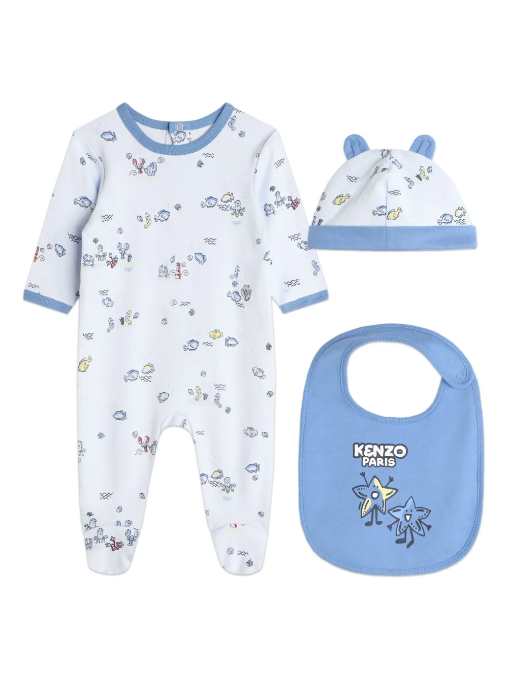 

Комбинезон с графичным принтом Kenzo Kids, белый