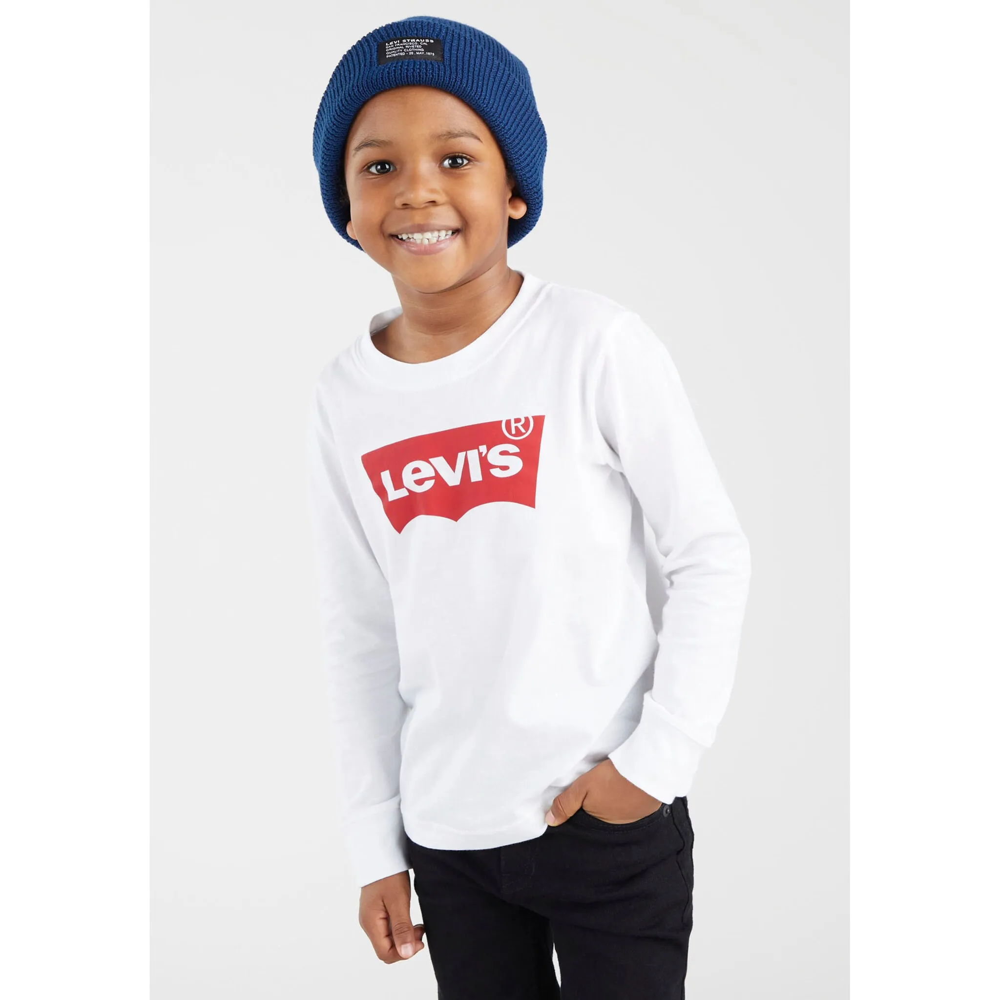 Детская рубашка с длинными рукавами Levi's "L/S BATWING TEE", для МАЛЬЧИКОВ Levi'S Kids, белый — фото 3