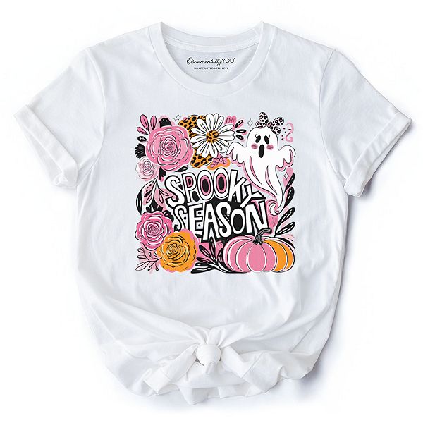 

Футболка с призраком в стиле бохо для жуткого сезона, милая хэллоуинская футболка с осенними тыквами Ornamentallyyou, White, Белый, Футболка с призраком в стиле бохо для жуткого сезона, милая хэллоуинская футболка с осенними тыквами Ornamentallyyou, White