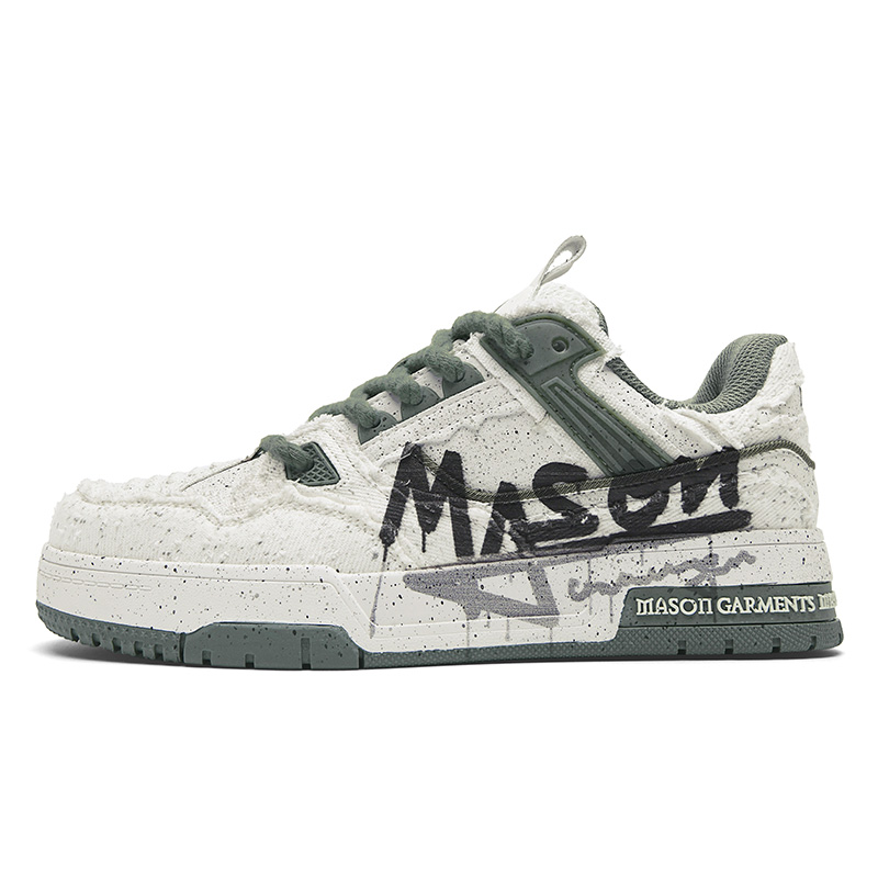 

Masongarments Мужские низкие скейтерские кеды Matcha Ferment Green (аэрография), цвет Matcha Ferment Green (Spray Painting)