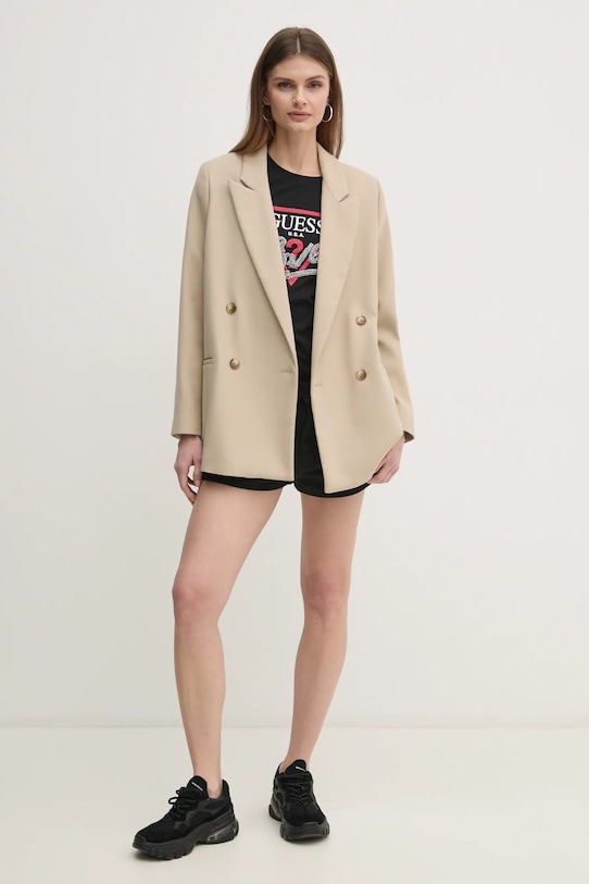

Хлопковая футболка Guess, черный