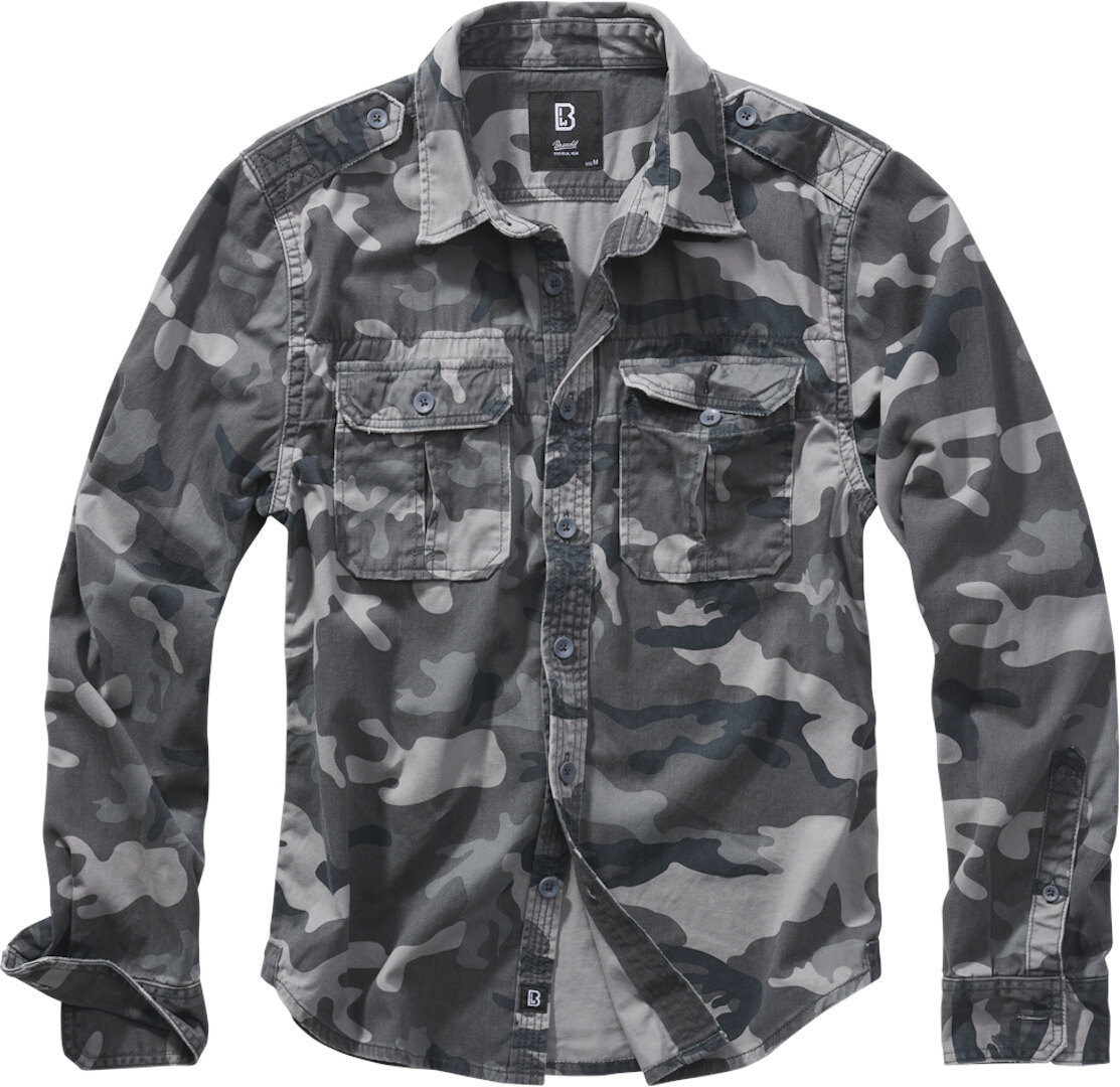 

Рубашка Brandit Vintage Longsleeve Shirt, цвет Anthracite/Grey