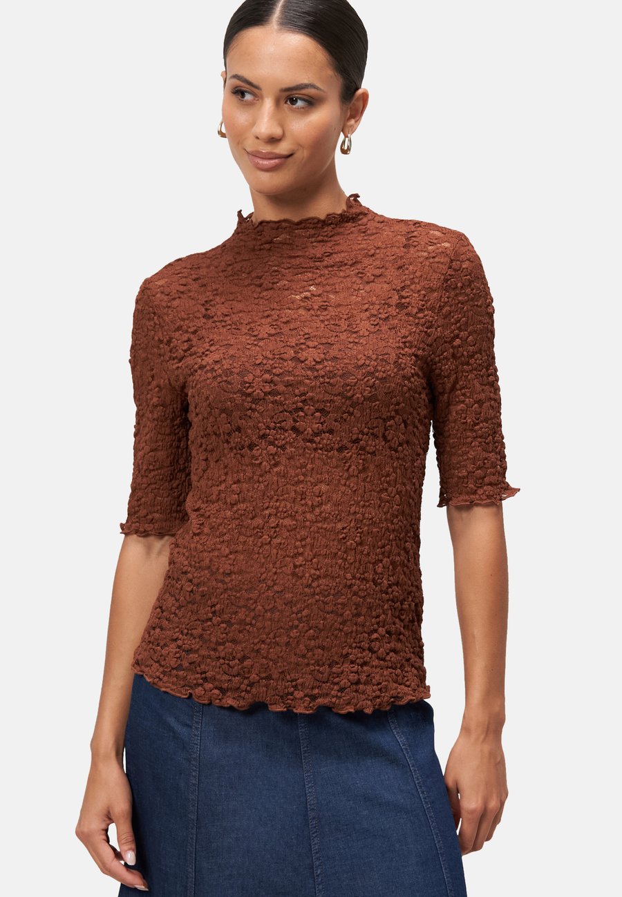 

Блуза zero SPITZEN MIT STEHKRAGEN, Cappuccino/Brown