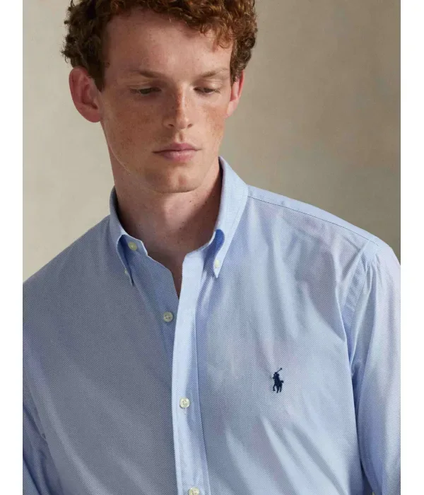 Рубашка custom fit Polo Ralph Lauren, небесно-голубой — фото 4