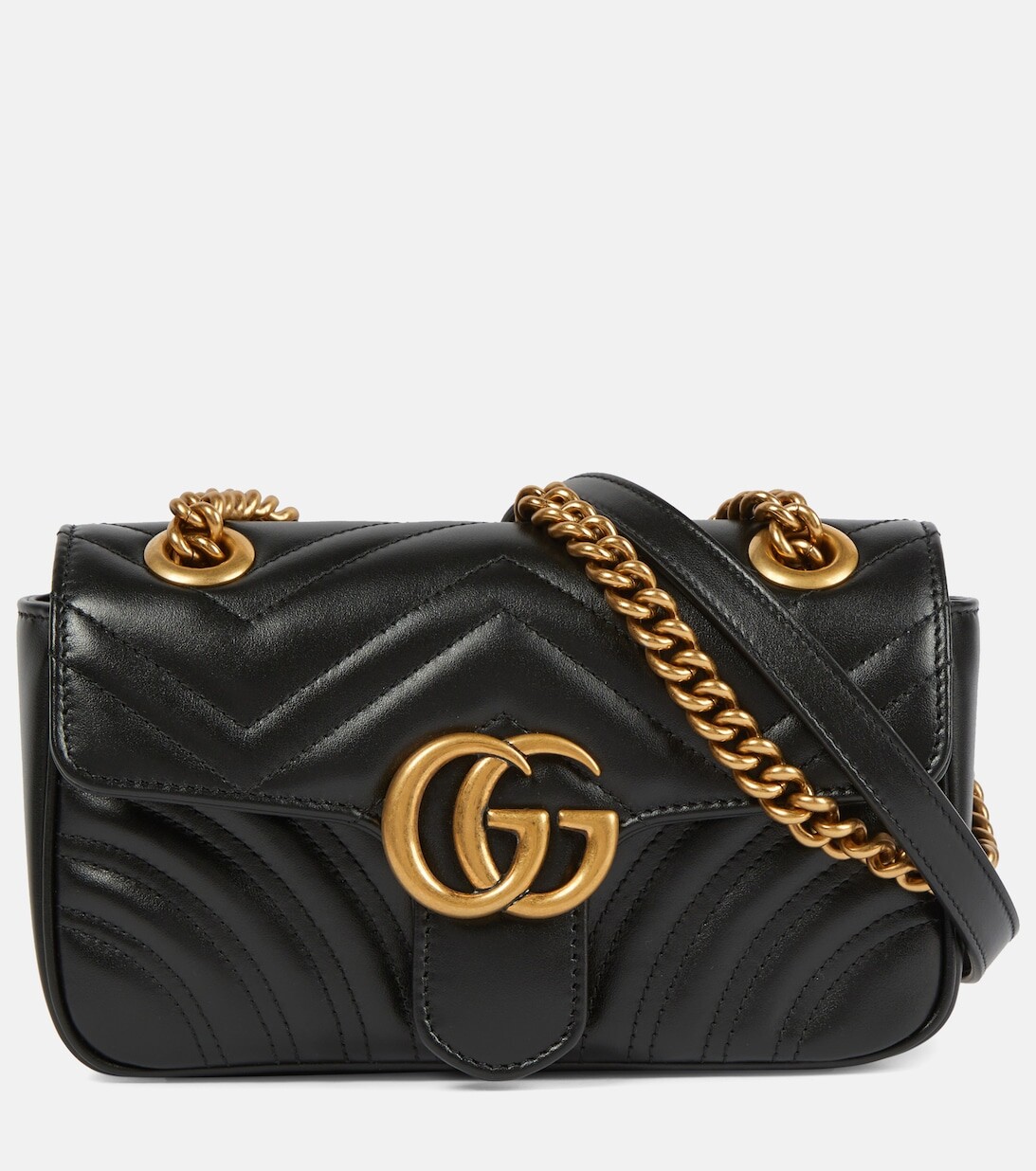 

Мини-сумка через плечо GG Marmont Gucci, черный