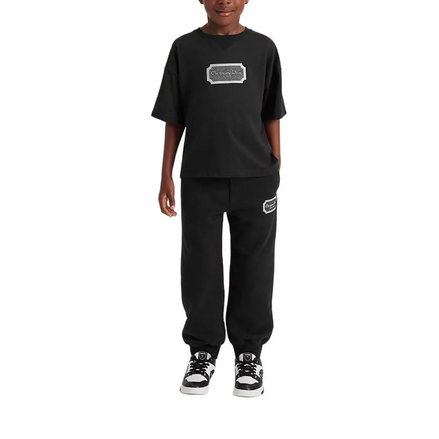 Футболка детская DIOR Kids Crew Neck Moderate черная — фото 3