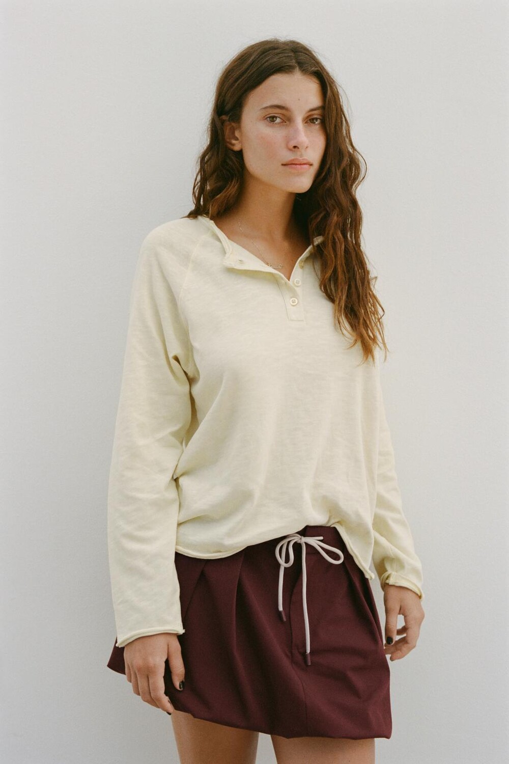 

Мини-юбка-шарик ZARA, бордовый