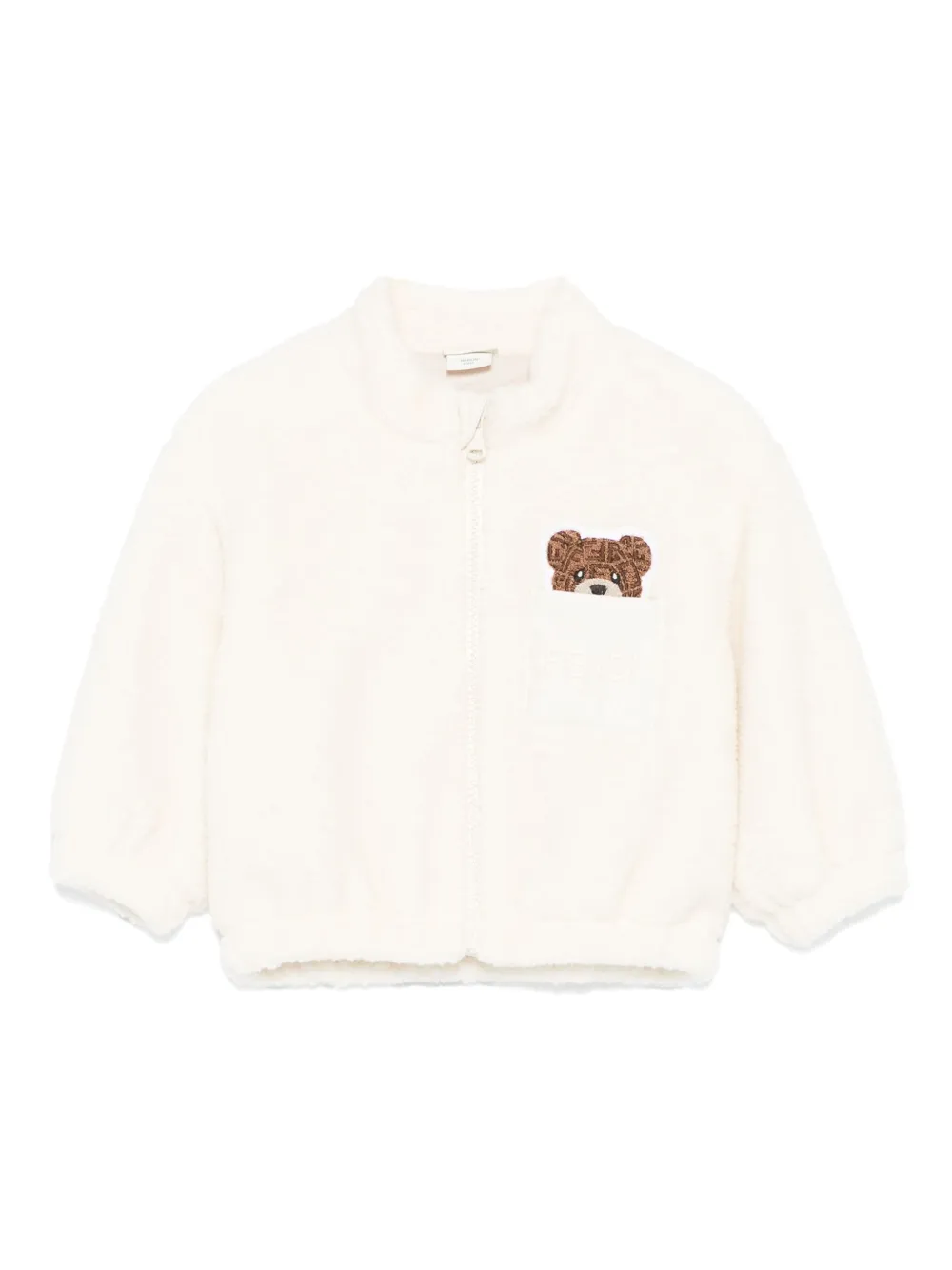 

Куртка с вышивкой FENDI KIDS, нейтральный
