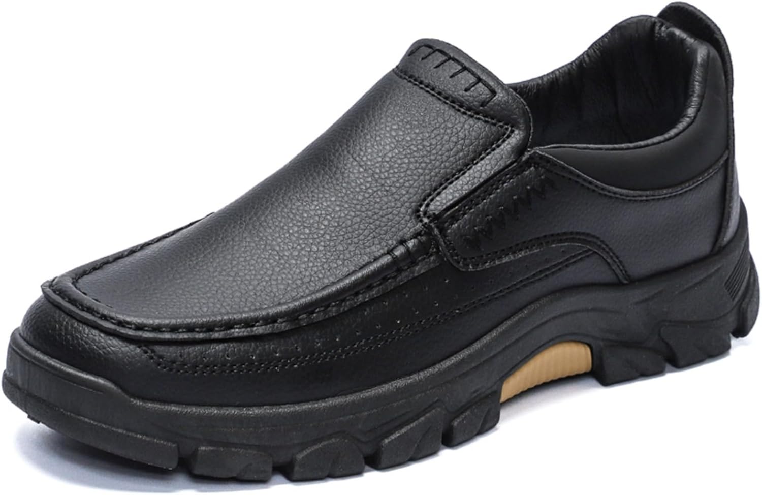 

Мужские слипоны-лоферы, повседневная обувь, мягкая легкая кожа, дышащие, удобная посадка, с противоскользящей резиновой подошвой, гибкие прогулочные туфли для ежедневного ношения на улице Kelibasi, черный