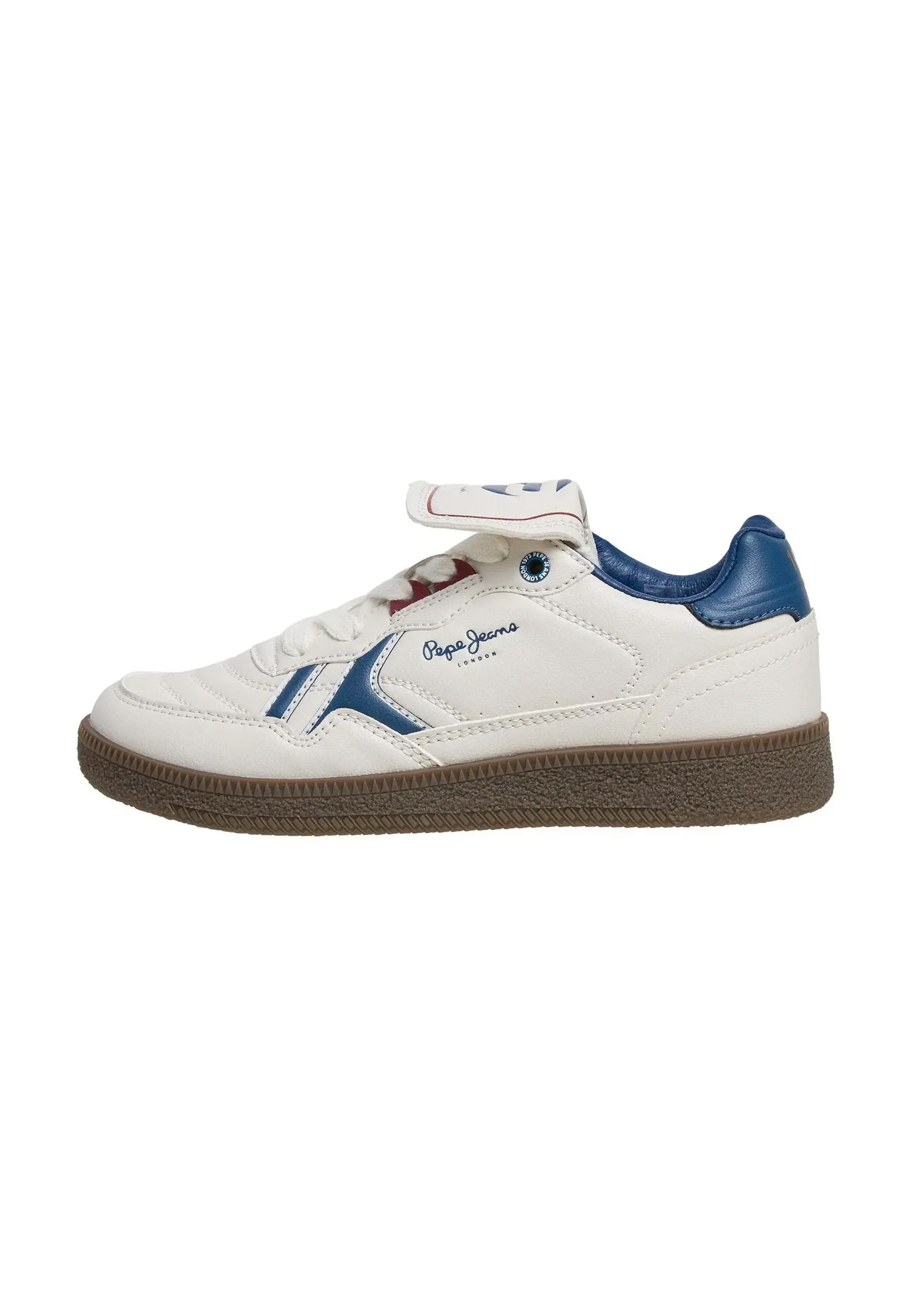 Детские кроссовки с эффектом кожи, подошва cupsole Pepe Jeans, белый — фото 3
