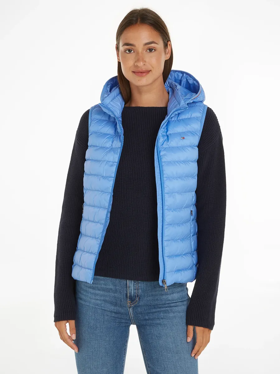 

Стеганый жилет Tommy Hilfiger "LW PADDED GLOBAL STRIPE VEST" (серия Global TH WOMEN), на резинке, цвет Blue Spell