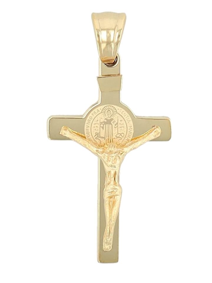 

Adeliás Кулон унисекс - крест из нержавеющей стали с золотым покрытием