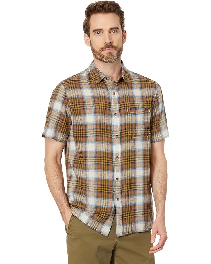 

Рубашка Pendleton Dawson Linen, цвет Adobe/Tan/Blue Plaid