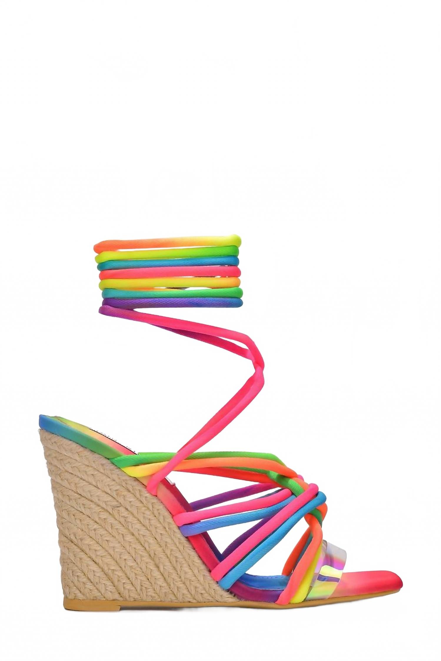 Women's Itsa Espadrille Wedge Sandal In Pink Multi Cape Robbin