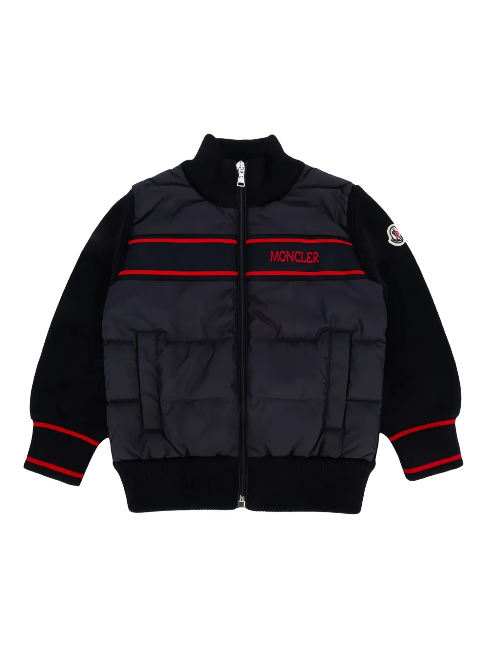 

Куртка с дутыми вставками Moncler Enfant, синий