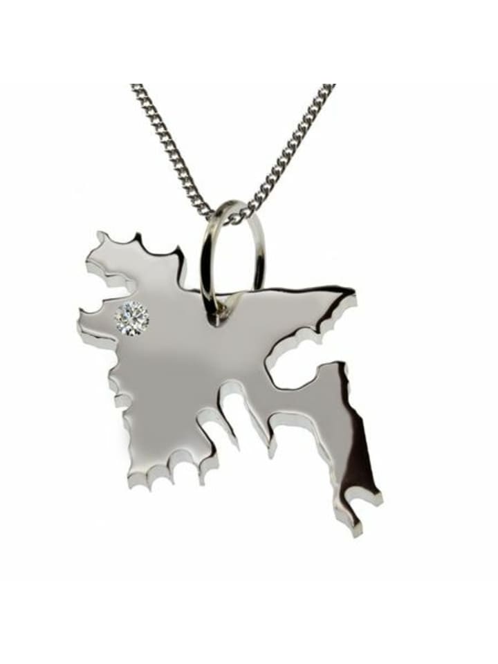 

Schmuckador Цепочка 50 см + Бангладеш с бриллиантом из серебра 925 пробы