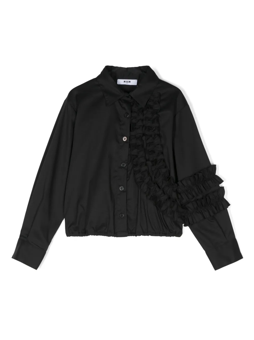 

Поплиновая рубашка MSGM Kids, черный