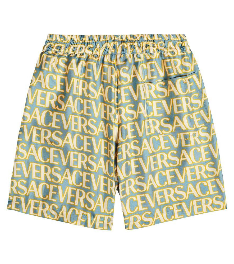 Шорты из шелковой твила с логотипом Versace, разноцветный — фото 4