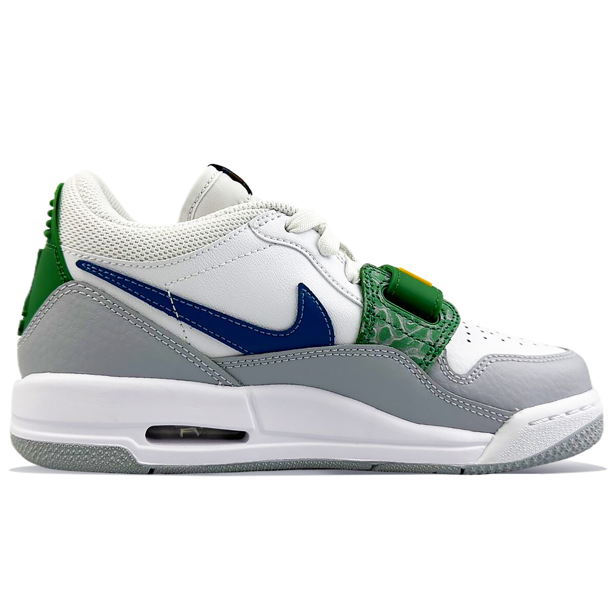 Кроссовки Jordan Legacy 312 Vintage Basketball Shoes Women's Low-top Green, белый/серый/зеленый — фото 3