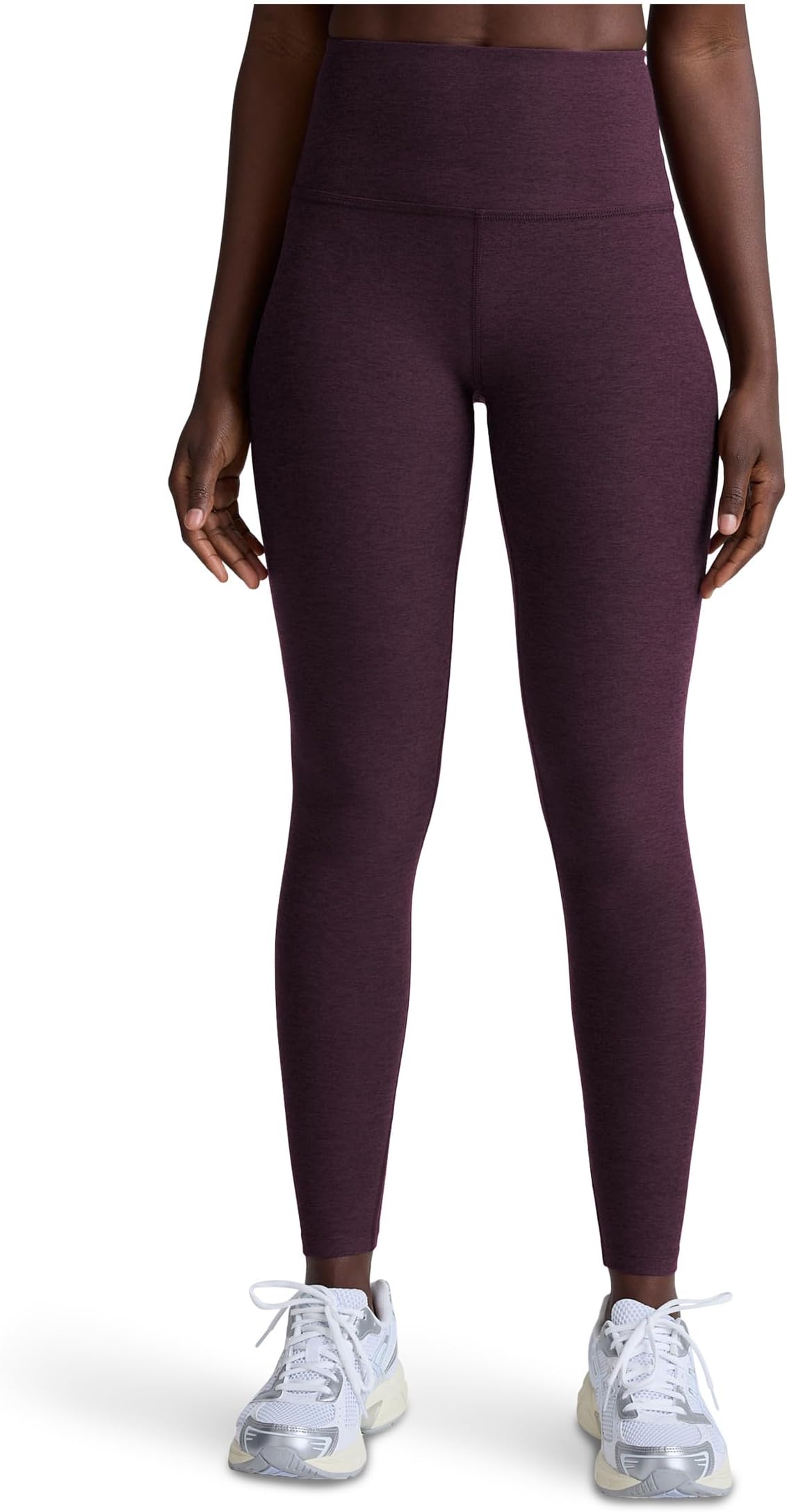 

Женские леггинсы Spacedye Caught in the Midi с высокой талией Beyond Yoga, Eggplant Purple Heather