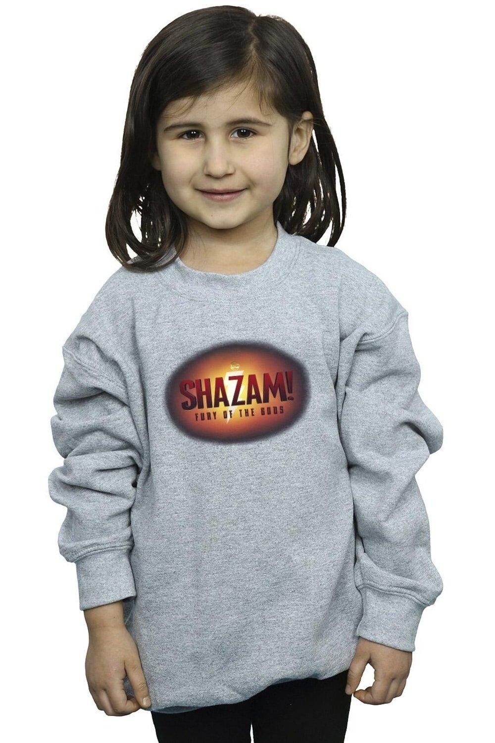 

Толстовка с расклешенным 3D-логотипом Shazam Fury Of The Gods DC Comics, серый
