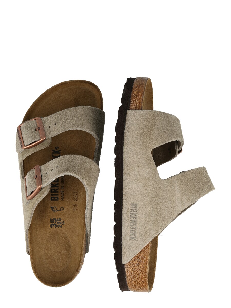 Классические слипоны BIRKENSTOCK Mules Arizona, серо-коричневый — фото 2
