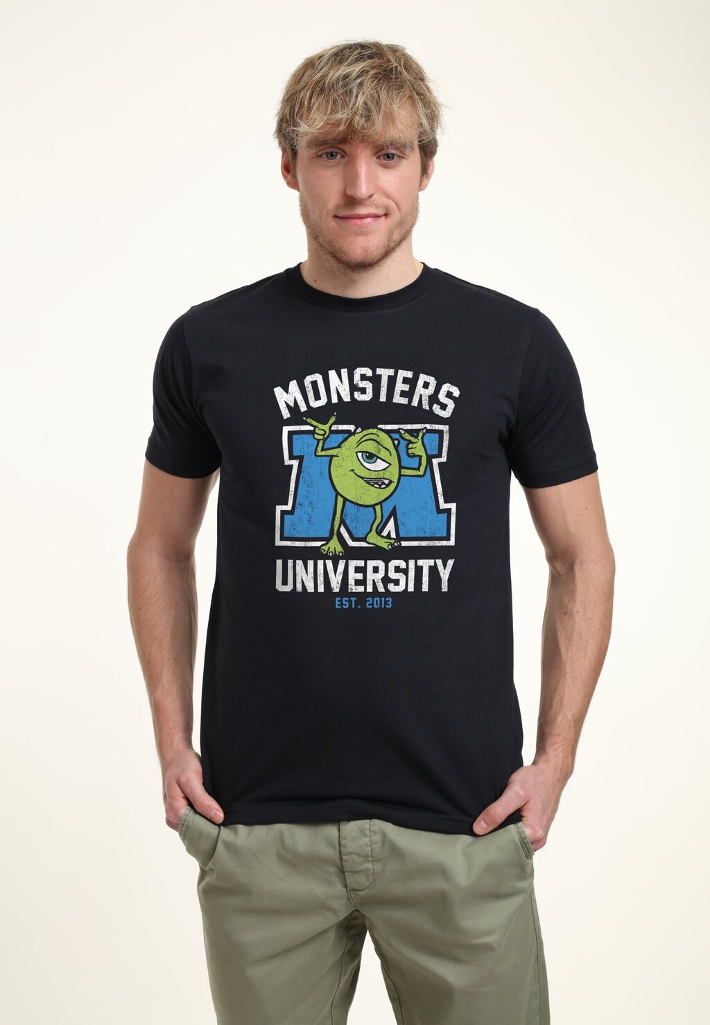 

Футболка с принтом MONSTER'S INC. FIRST DAY Henry Tiger, темно-синий