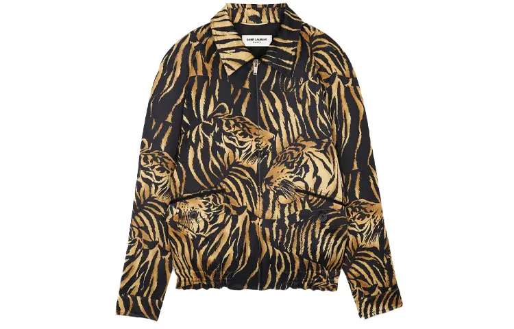 

Куртка мужская Saint Laurent с принтом, черный / коричневый