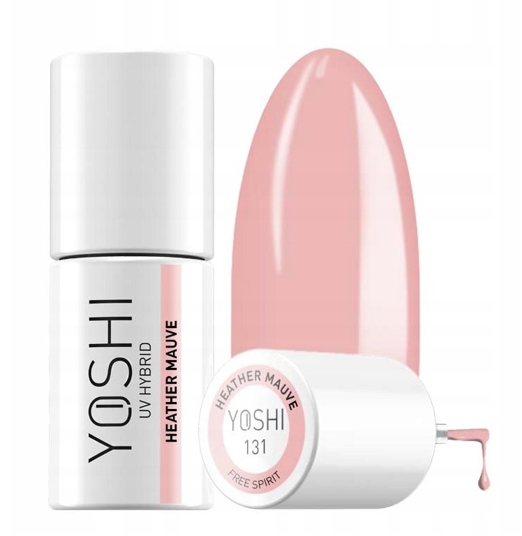 

Гибридный лак Yoshi Free Spirit, оттенок Dirty Pink 131 Heather Mauve, 6 мл Puderek