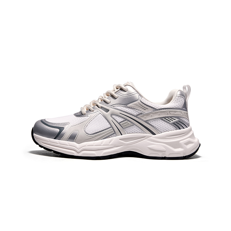 

CAMEL Скользоустойчивые дышащие массивные низкие кроссовки на платформе для мужчин бело-серые, цвет White Gray