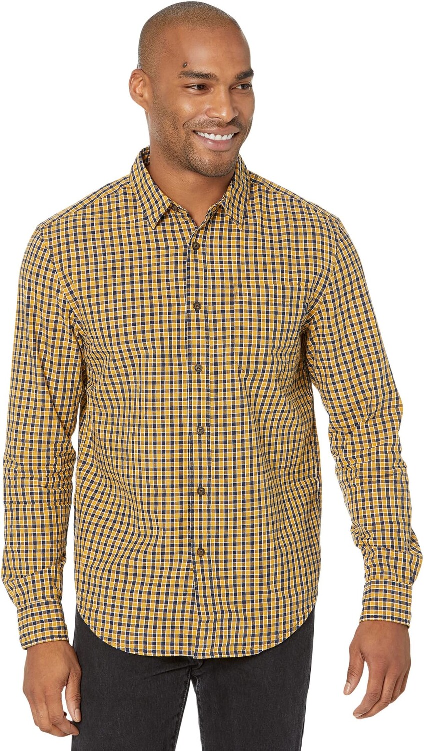 

Рубашка Dockers Supreme Flex Modern Fit Long Sleeve Shirt, цвет Old Gold Yellow Cupertino Plaid (Slub)