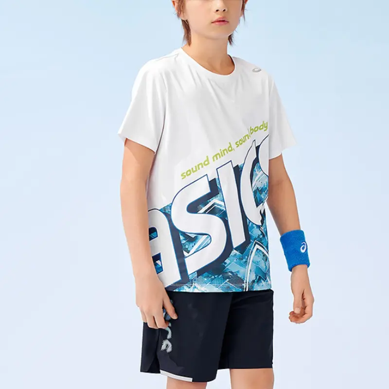ASICS Футболка для спортивных занятий raw white для детей 3-7 лет — фото 3