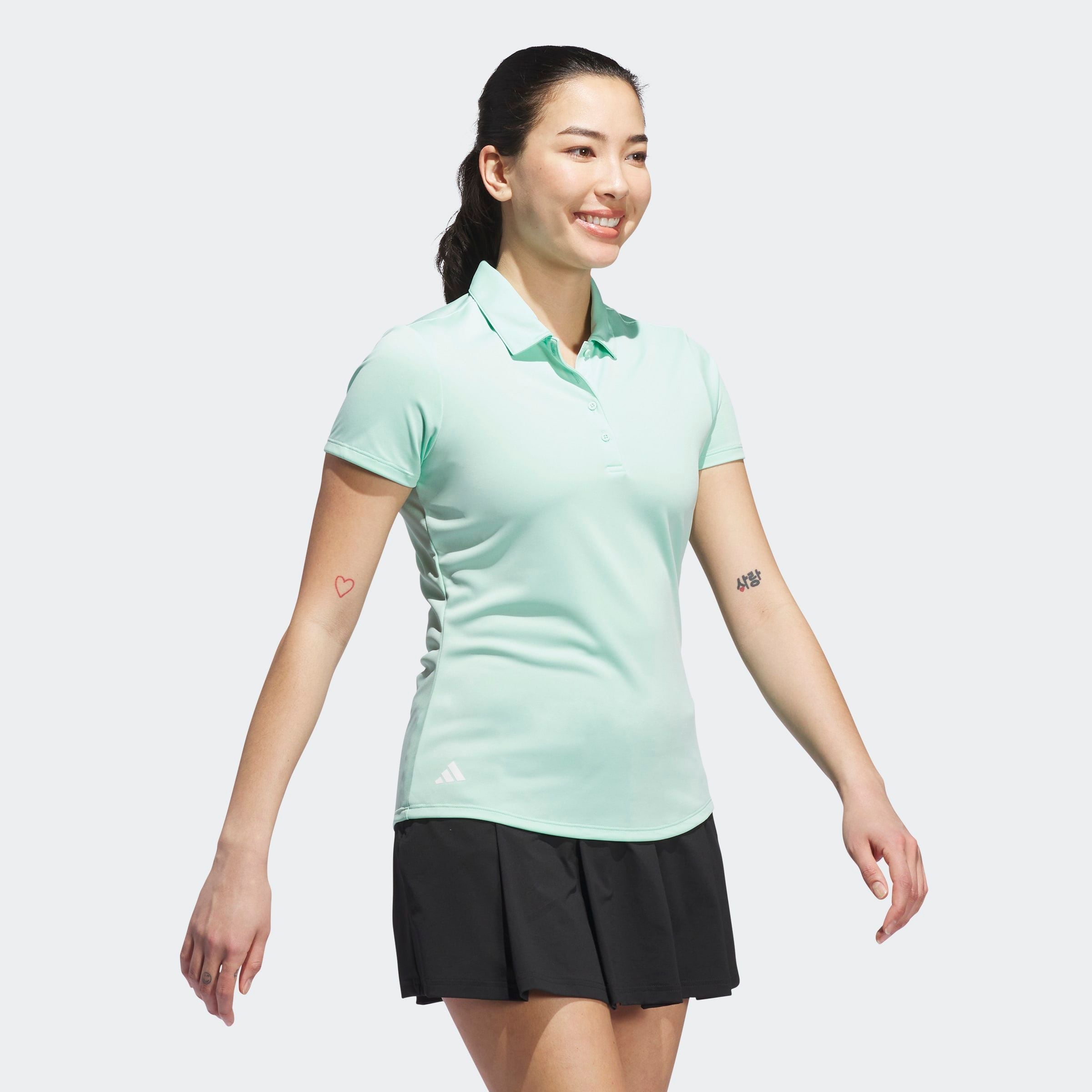 ADIDAS GOLF Футболка Performance в пастельно-голубом цвете — фото 3