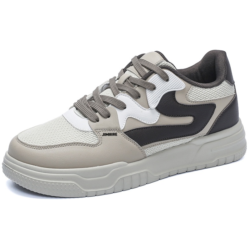

King Jinmai Мужские низкие скейтерские кеды бежевые, цвет Beige