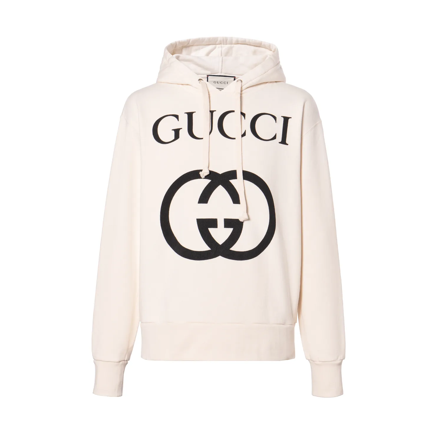 Худи G GUCCI оверсайз, переплетение, белый