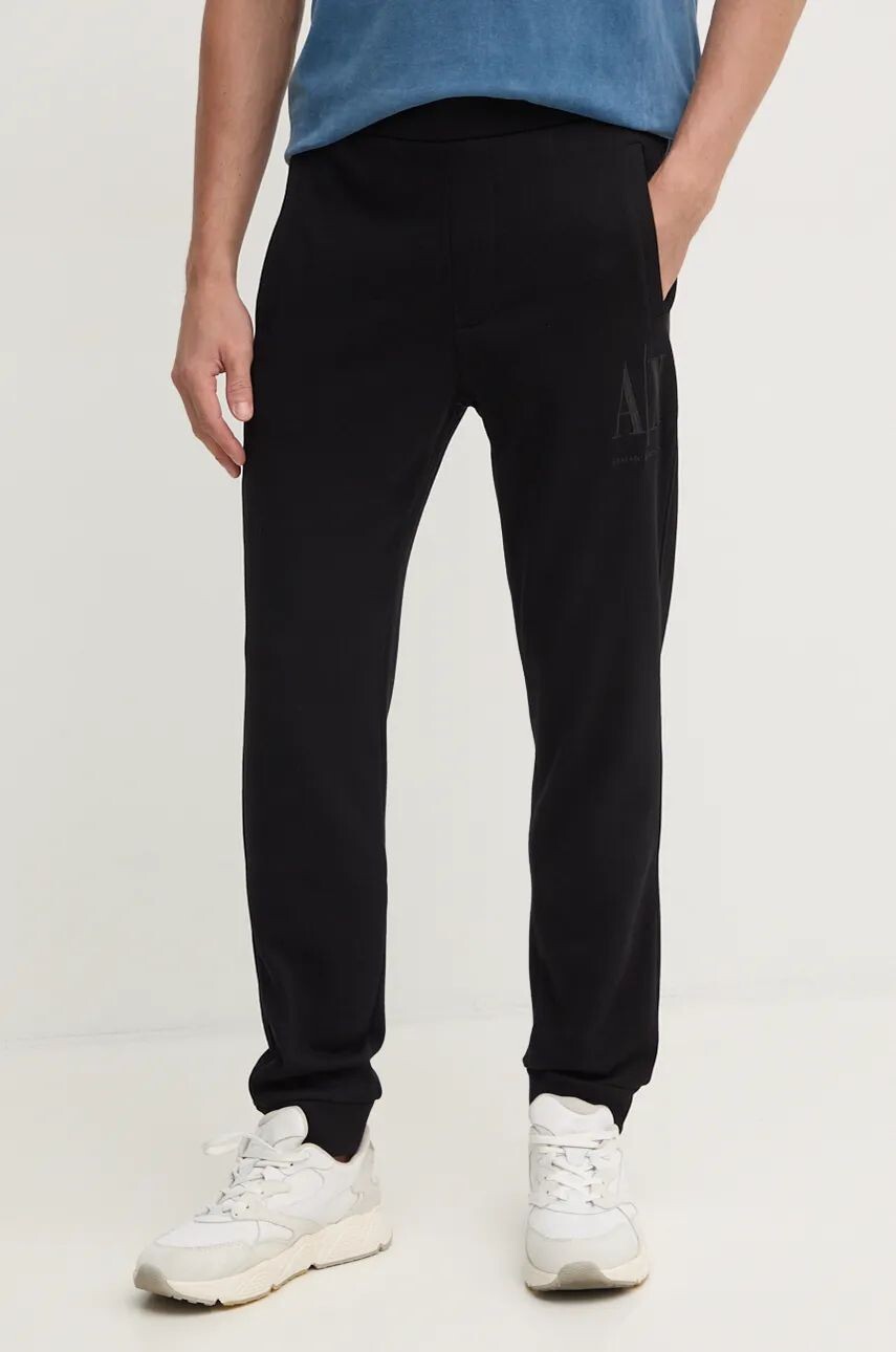 

Хлопковые спортивные брюки Armani Exchange, черный