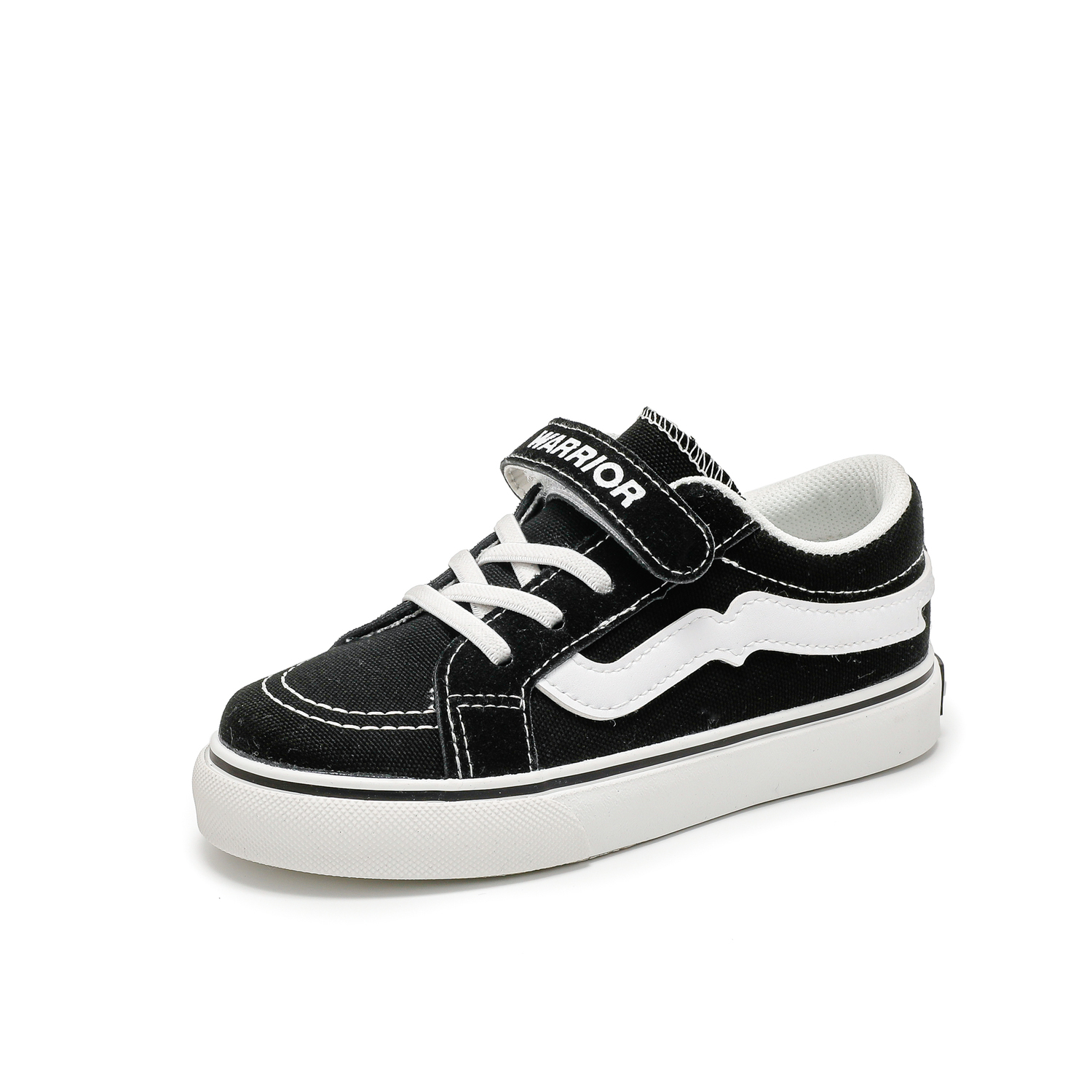 

Износостойкие дышащие нескользящие низкие детские кроссовки canvas WARRIOR, черный