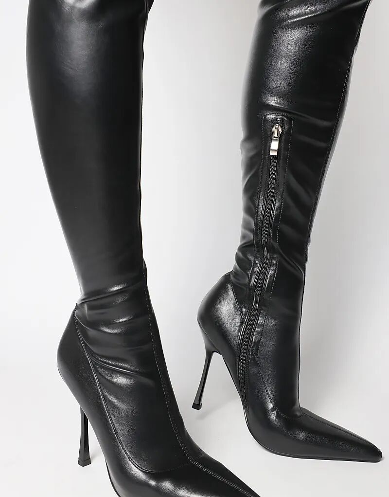 Сапоги выше колена SIMMI Shoes Hades черного цвета — фото 4