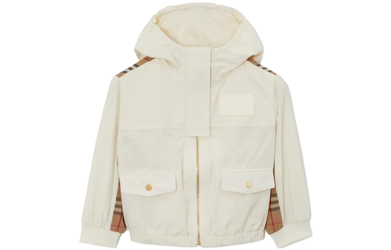 Детская куртка с капюшоном Burberry, Light Cream