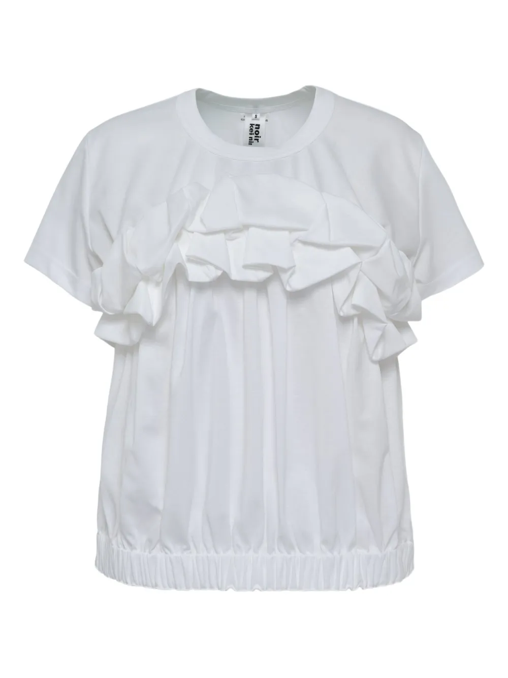 

Футболка с оборками Noir Kei Ninomiya, белый