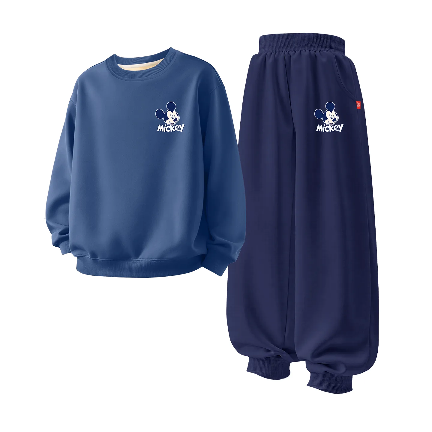 Детский спортивный костюм с круглым вырезом Disney, [Thickened Lamb's Wool]Dizzy Eye K Indigo+Dizzy Eye K Navy Blue