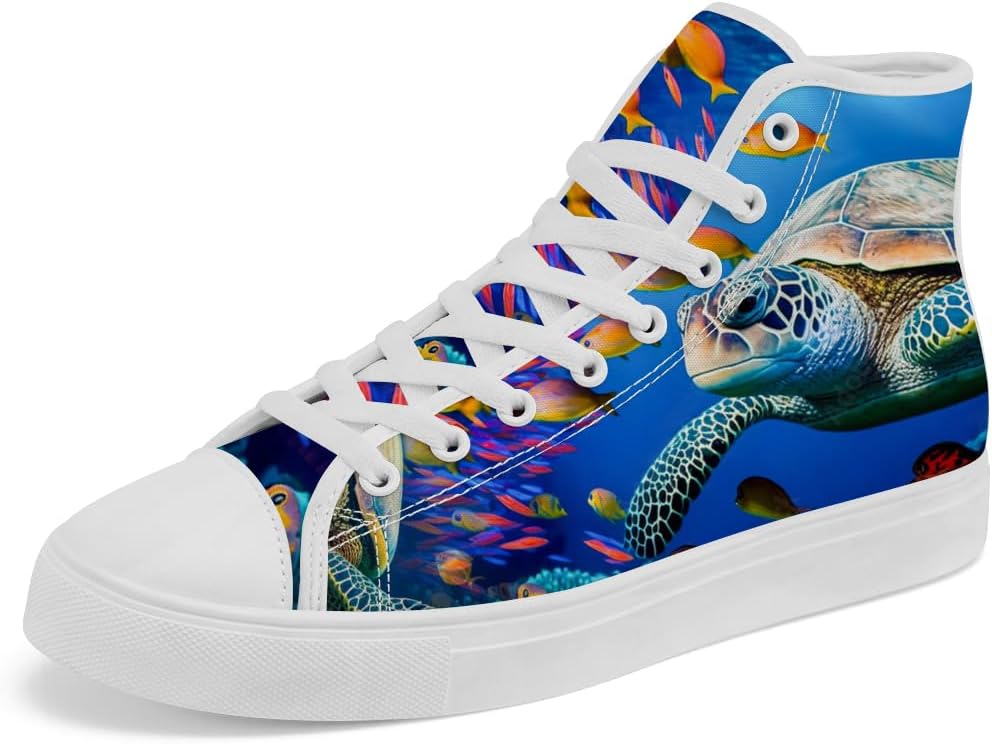 

Кеды Chebing Turtle высокие на шнуровке из холщовой ткани, повседневная обувь для мужчин и женщин, синий