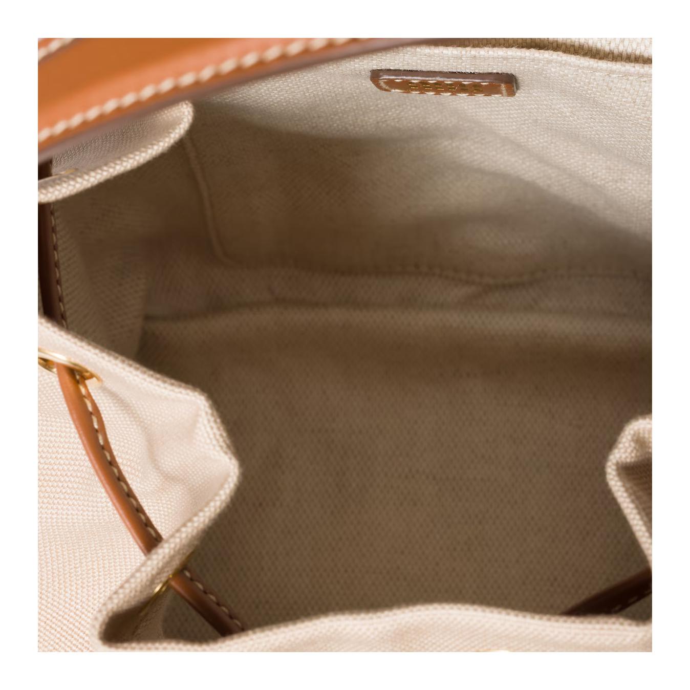 Рюкзак женский Miu Miu beige brandy канвас — фото 4
